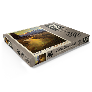 Darstellung des Puzzle Motivs Grand Teton National Park: Lone Moose 200 Puzzle Schachtel Ansicht1