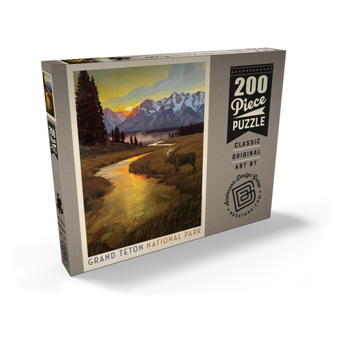 Darstellung des Puzzle Motivs Grand Teton National Park: Lone Moose Grand Teton National Park: Lone Moose 200 Puzzle Schachtel Ansicht2