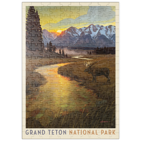 Darstellung des Puzzle Motivs Grand Teton National Park: Lone Moose puzzleplate Grand Teton National Park: Lone Moose 200 Puzzle