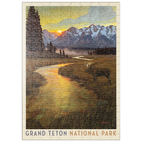 Darstellung des Puzzle Motivs Grand Teton National Park: Lone Moose - Puzzleteile: 200