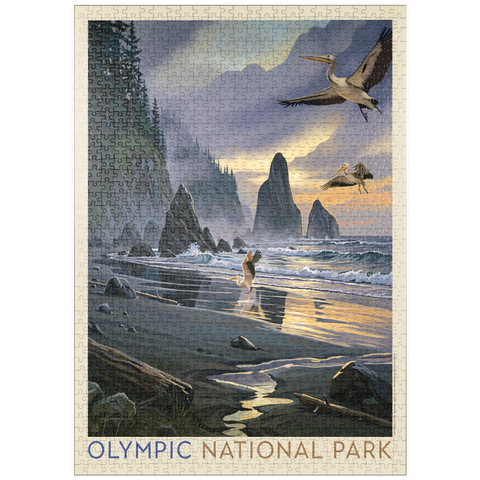 Darstellung des Puzzle Motivs Olympic National Park: Pelican Paradise puzzleplate Olympic National Park: Pelican Paradise 1000 Puzzle