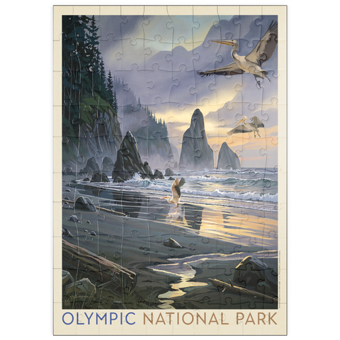 Darstellung des Puzzle Motivs Olympic National Park: Pelican Paradise puzzleplate Olympic National Park: Pelican Paradise 100 Puzzle