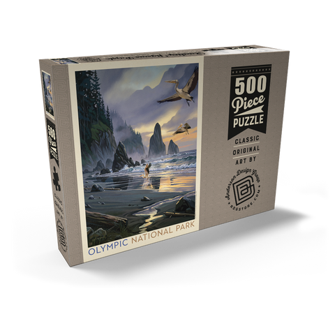 Darstellung des Puzzle Motivs Olympic National Park: Pelican Paradise Olympic National Park: Pelican Paradise 500 Puzzle Schachtel Ansicht2