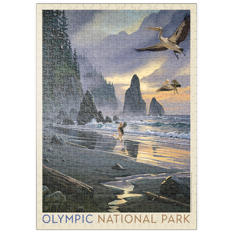 Darstellung des Puzzle Motivs Olympic National Park: Pelican Paradise puzzleplate Olympic National Park: Pelican Paradise 500 Puzzle