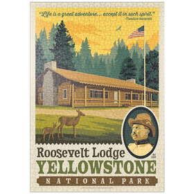 Darstellung des Puzzle-Motivs Yellowstone National Park: Roosevelt Lodge – Puzzleteile: 1000