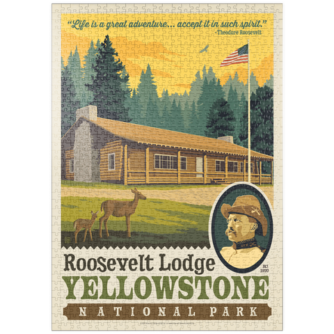 Darstellung des Puzzle Motivs Yellowstone National Park: Roosevelt Lodge puzzleplate Yellowstone National Park: Roosevelt Lodge 1000 Puzzle
