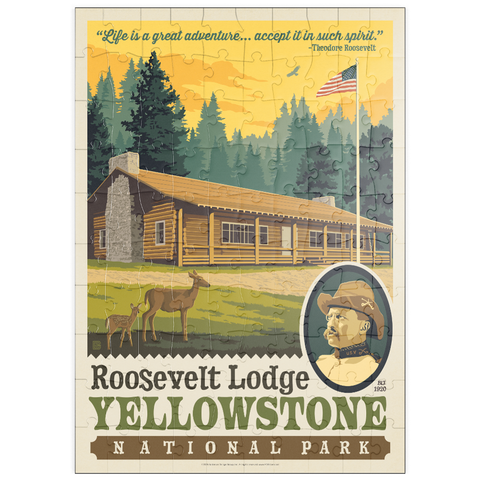 Darstellung des Puzzle Motivs Yellowstone National Park: Roosevelt Lodge puzzleplate Yellowstone National Park: Roosevelt Lodge 100 Puzzle