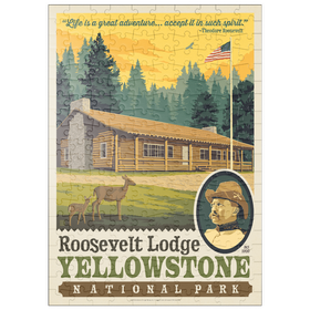 Darstellung des Puzzle Motivs Yellowstone National Park: Roosevelt Lodge - Puzzleteile: 200