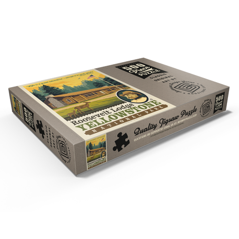 Darstellung des Puzzle Motivs Yellowstone National Park: Roosevelt Lodge Yellowstone National Park: Roosevelt Lodge 500 Puzzle Schachtel Ansicht1