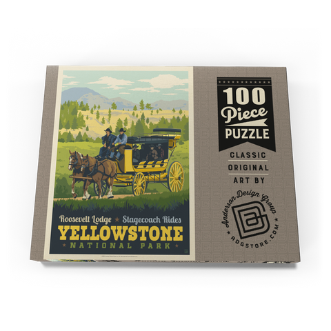 Darstellung des Puzzle Motivs Yellowstone National Park: Stage Coach Adventure Yellowstone National Park: Stage Coach Adventure 100 Puzzle Schachtel Ansicht3