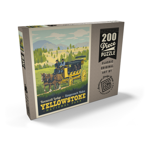 Darstellung des Puzzle Motivs Yellowstone National Park: Stage Coach Adventure Yellowstone National Park: Stage Coach Adventure 200 Puzzle Schachtel Ansicht2