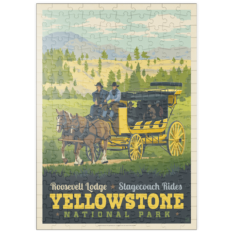 Darstellung des Puzzle Motivs Yellowstone National Park: Stage Coach Adventure puzzleplate Yellowstone National Park: Stage Coach Adventure 200 Puzzle