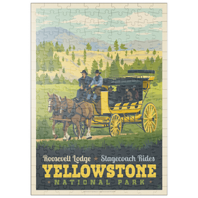 Darstellung des Puzzle Motivs Yellowstone National Park: Stage Coach Adventure - Puzzleteile: 200