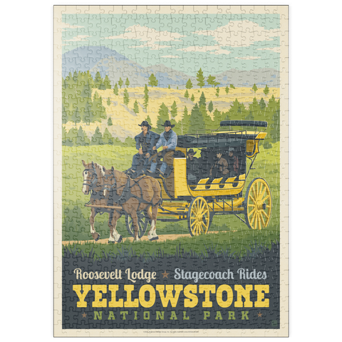 Darstellung des Puzzle Motivs Yellowstone National Park: Stage Coach Adventure puzzleplate Yellowstone National Park: Stage Coach Adventure 500 Puzzle