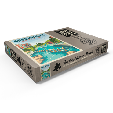 Darstellung des Puzzle Motivs Greenville, South Carolina: Reedy River Bridge 1000 Puzzle Schachtel Ansicht1