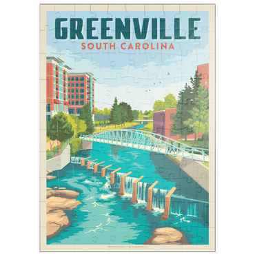 Darstellung des Puzzle Motivs puzzleplate Greenville, South Carolina: Reedy River Bridge 100 Puzzle