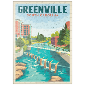 Darstellung des Puzzle Motivs Greenville, South Carolina: Reedy River Bridge - Puzzleteile: 200