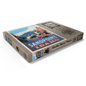 Alternative Darstellung des Puzzle-Motivs Sandpoint, Idaho: Downtown Street and Mountains – Puzzleteile: 200