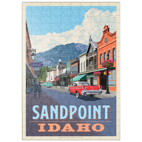 Darstellung des Puzzle Motivs Sandpoint, Idaho: Downtown Street and Mountains puzzleplate Sandpoint, Idaho: Downtown Street and Mountains 200 Puzzle