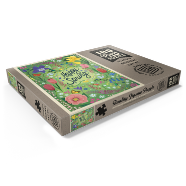 Darstellung des Puzzle Motivs Happy Spring Floral Garden Hummingbirds 100 Puzzle Schachtel Ansicht1