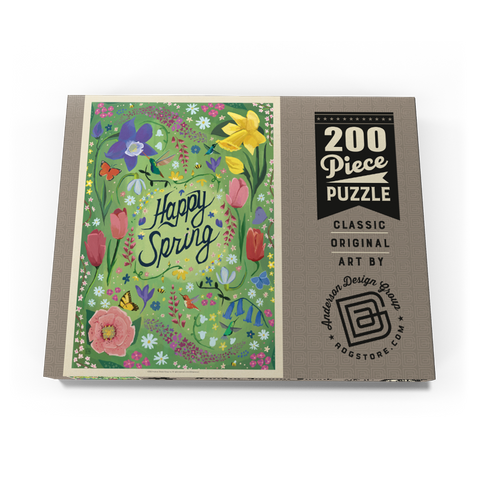Darstellung des Puzzle Motivs Happy Spring Floral Garden Hummingbirds Happy Spring Floral Garden Hummingbirds 200 Puzzle Schachtel Ansicht3