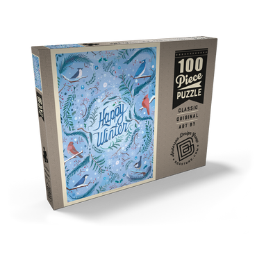 Darstellung des Puzzle Motivs Happy Winter Songbirds Holiday Design 100 Puzzle Schachtel Ansicht2