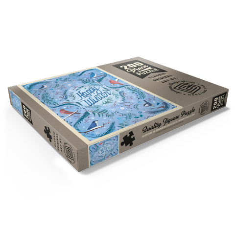 Darstellung des Puzzle Motivs Happy Winter Songbirds Holiday Design Happy Winter Songbirds Holiday Design 200 Puzzle Schachtel Ansicht1