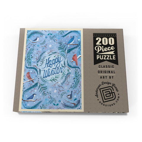 Darstellung des Puzzle Motivs Happy Winter Songbirds Holiday Design Happy Winter Songbirds Holiday Design 200 Puzzle Schachtel Ansicht3
