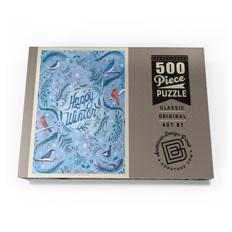 Darstellung des Puzzle Motivs Happy Winter Songbirds Holiday Design Happy Winter Songbirds Holiday Design 500 Puzzle Schachtel Ansicht3