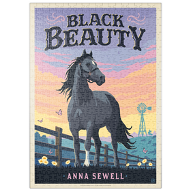 Darstellung des Puzzle-Motivs Black Beauty: Anna Sewell – Puzzleteile: 500