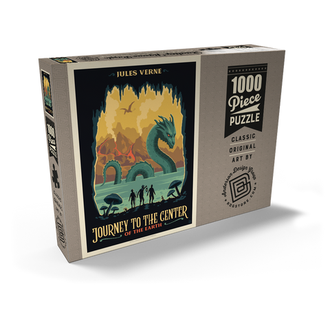 Darstellung des Puzzle Motivs Journey To The Center Of The Earth: Jules Vern Journey To The Center Of The Earth: Jules Vern 1000 Puzzle Schachtel Ansicht2