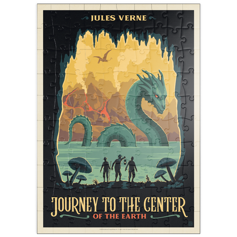 Darstellung des Puzzle Motivs Journey To The Center Of The Earth: Jules Vern puzzleplate Journey To The Center Of The Earth: Jules Vern 100 Puzzle