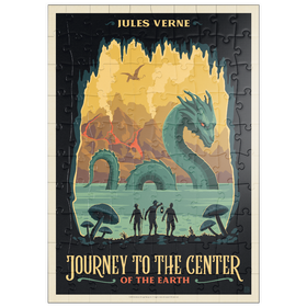 Darstellung des Puzzle Motivs Journey To The Center Of The Earth: Jules Vern - Puzzleteile: 100
