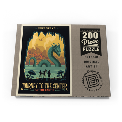 Darstellung des Puzzle Motivs Journey To The Center Of The Earth: Jules Vern Journey To The Center Of The Earth: Jules Vern 200 Puzzle Schachtel Ansicht3