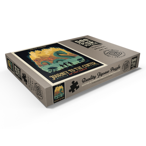 Darstellung des Puzzle Motivs Journey To The Center Of The Earth: Jules Vern Journey To The Center Of The Earth: Jules Vern 500 Puzzle Schachtel Ansicht1
