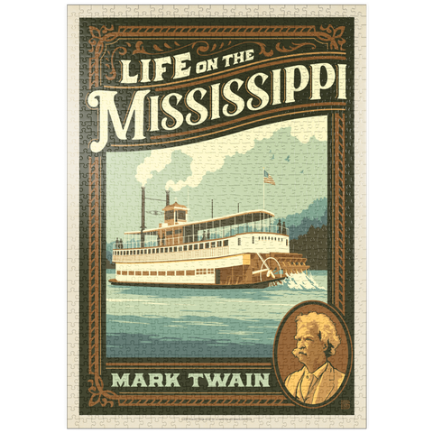 Darstellung des Puzzle Motivs Life On The Mississippi: Mark Twain puzzleplate Life On The Mississippi: Mark Twain 1000 Puzzle