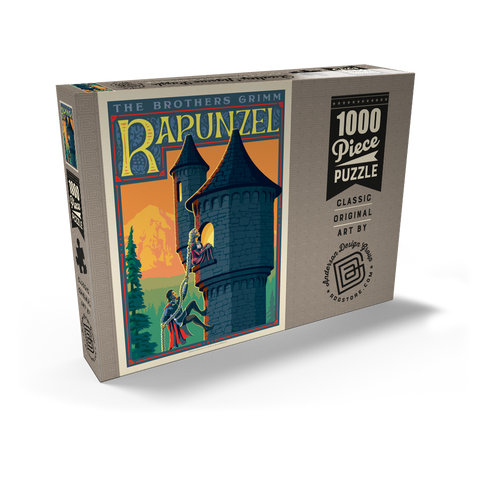 Darstellung des Puzzle Motivs Rapunzel: Brothers Grimm Rapunzel: Brothers Grimm 1000 Puzzle Schachtel Ansicht2