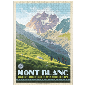 Darstellung des Puzzle-Motivs 7 Summits: Mont Blanc-Tallest Mountain in Western Europe – Puzzleteile: 1000