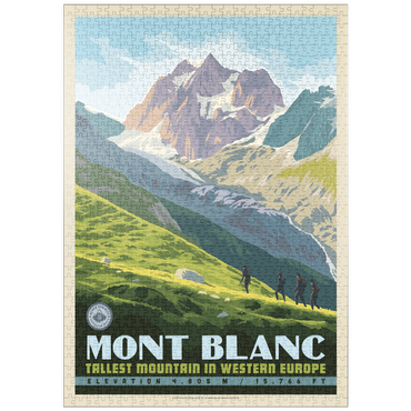 Darstellung des Puzzle Motivs puzzleplate 7 Summits: Mont Blanc-Tallest Mountain in Western Europe 1000 Puzzle
