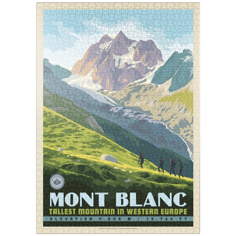 Darstellung des Puzzle Motivs 7 Summits: Mont Blanc-Tallest Mountain in Western Europe puzzleplate 7 Summits: Mont Blanc-Tallest Mountain in Western Europe 1000 Puzzle