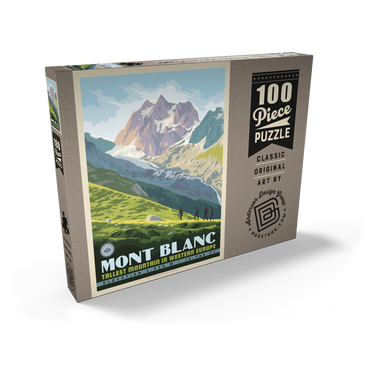 Darstellung des Puzzle Motivs 7 Summits: Mont Blanc-Tallest Mountain in Western Europe 100 Puzzle Schachtel Ansicht2