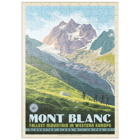 Darstellung des Puzzle-Motivs 7 Summits: Mont Blanc-Tallest Mountain in Western Europe – Puzzleteile: 200