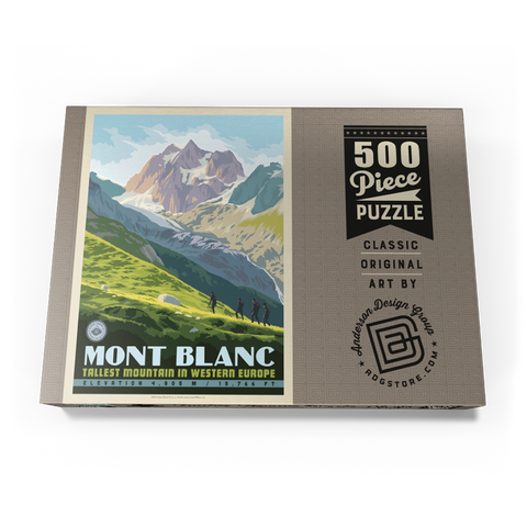 Darstellung des Puzzle Motivs 7 Summits: Mont Blanc-Tallest Mountain in Western Europe 7 Summits: Mont Blanc-Tallest Mountain in Western Europe 500 Puzzle Schachtel Ansicht3