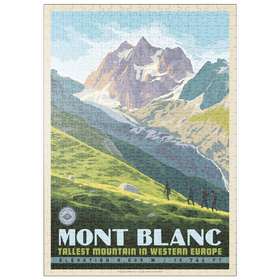 Darstellung des Puzzle-Motivs 7 Summits: Mont Blanc-Tallest Mountain in Western Europe – Puzzleteile: 500