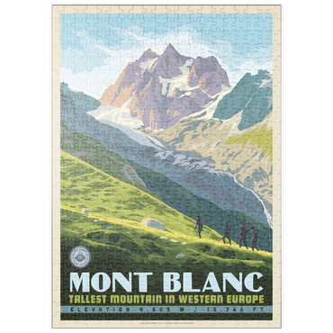 Darstellung des Puzzle Motivs puzzleplate 7 Summits: Mont Blanc-Tallest Mountain in Western Europe 500 Puzzle