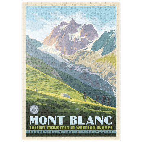 Darstellung des Puzzle Motivs 7 Summits: Mont Blanc-Tallest Mountain in Western Europe puzzleplate 7 Summits: Mont Blanc-Tallest Mountain in Western Europe 500 Puzzle
