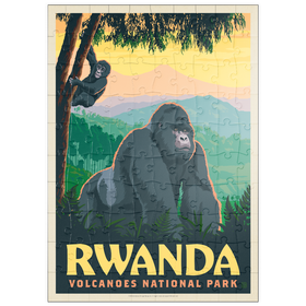 Darstellung des Puzzle Motivs Volcanoes National Park Rwanda Mountain Gorillas - Puzzleteile: 100