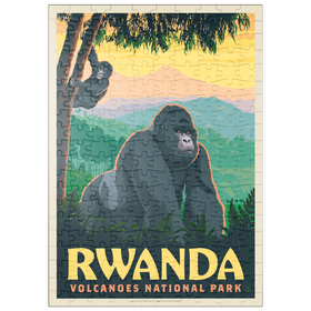 Darstellung des Puzzle-Motivs Volcanoes National Park Rwanda Mountain Gorillas – Puzzleteile: 200