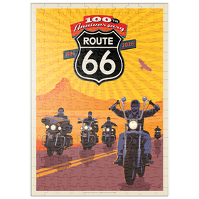 Darstellung des Puzzle-Motivs 100th Anniversary Of Route 66 - Bikers Ride – Puzzleteile: 200