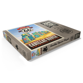 Alternative Darstellung des Puzzle-Motivs 100th Anniversary Of Route 66 - Cadillac Ranch, Amarillo Texas Sunset – Puzzleteile: 200